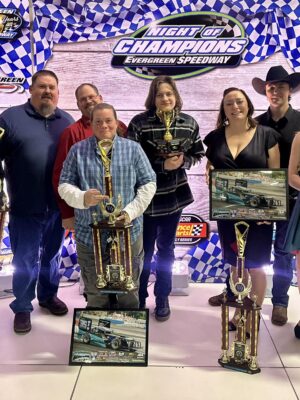 Wilkinson family and friends gathered for a photo at the end of year awards ceremony